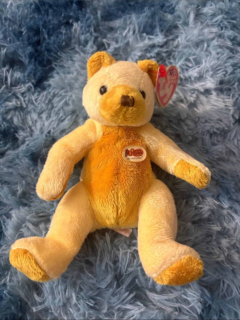 Ty Plush Teddy Bear in Yellow and Gold
